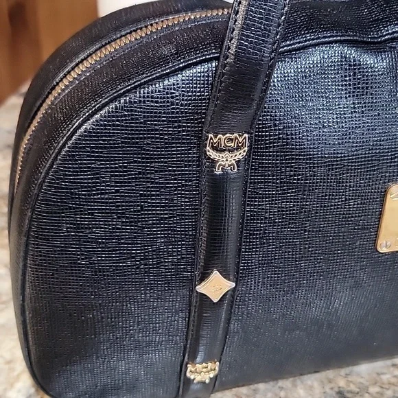 🌵MCM GERMANY Black Leather Satchel Bag - Picture 3 of 11